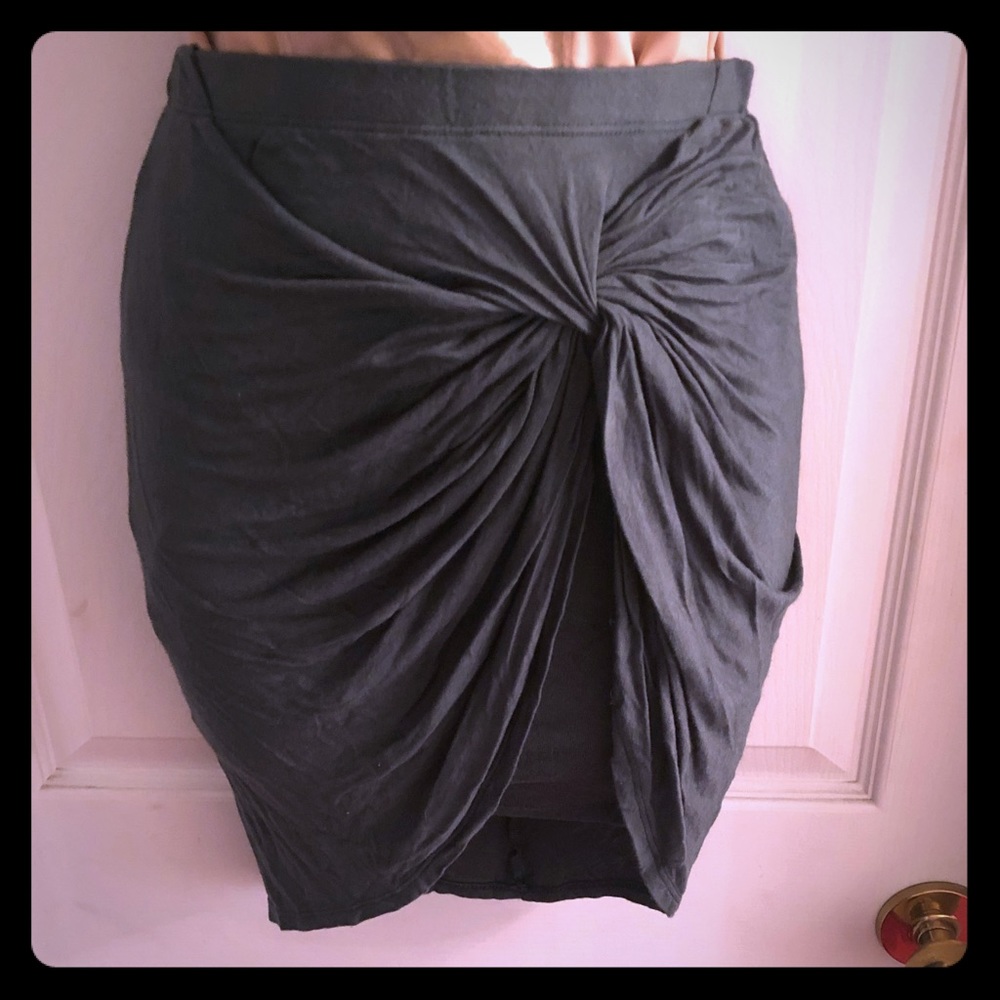 Olive green mini skirt